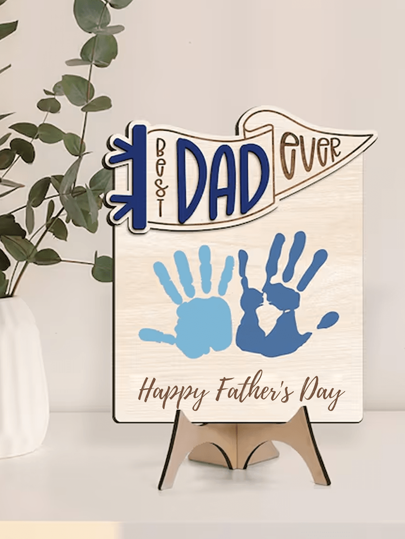 1Pc Wooden Father's Day Sign | Freestanding Dad Sign | Father's Day Gift | Meaningful Gift For Dad | Gifts For Grandpa | Gifts For Papa | "You're A Reel Cool" Wooden Sign | Dad Keepsake