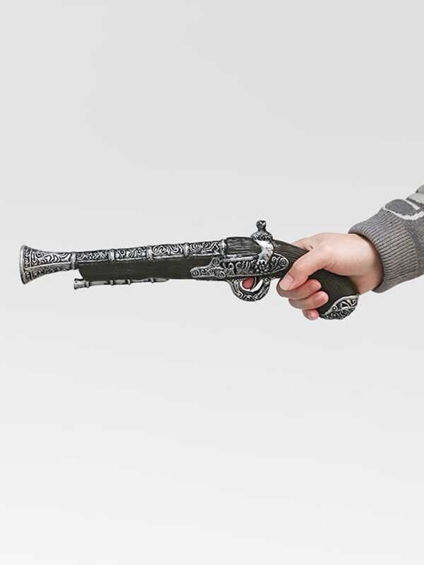 Pistola de Pirata do Caribe de Plástico, Brinquedo de Cosplay de Pirata, Acessório e Brinquedo de Arma para Fantasia de Personagem de Halloween, Acessório para Peça de Teatro, Festa e Festival, Adequado Tanto para Homens Quanto para