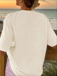 CONJUNTO SHORT ROSA RALLADO Y PLAYERA DIVERSOS DISEÑOS PARA PLAYA O VERANO - Flor rosa - Ver 2