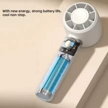 The 2025 New 3-Speed Mini Cooling Fan Is Rechargeable, Lightweight, And A Desktop Mini Fan With Cooling Functions - 白色 - 查看 7