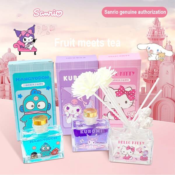 Sanrio 1pc Genuine Sanrio Aromatherapy, Horizontal Fireless Aromatherapy Office Fragrance Indoor Air Freshener Ornament,Summer, Back To School Season, School Gifts, High Quality - Birthday Gifts - Christmas Gifts - Easter Gifts - Valentine's Day Gifts - Halloween - Perfect Gifts