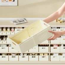 Retractable Organizer Basket With Drawer And Handle Multipurpose For Bathroom Kitchen Table And Cabinet 48 X 20 X 15cm - Multicolor - View 6