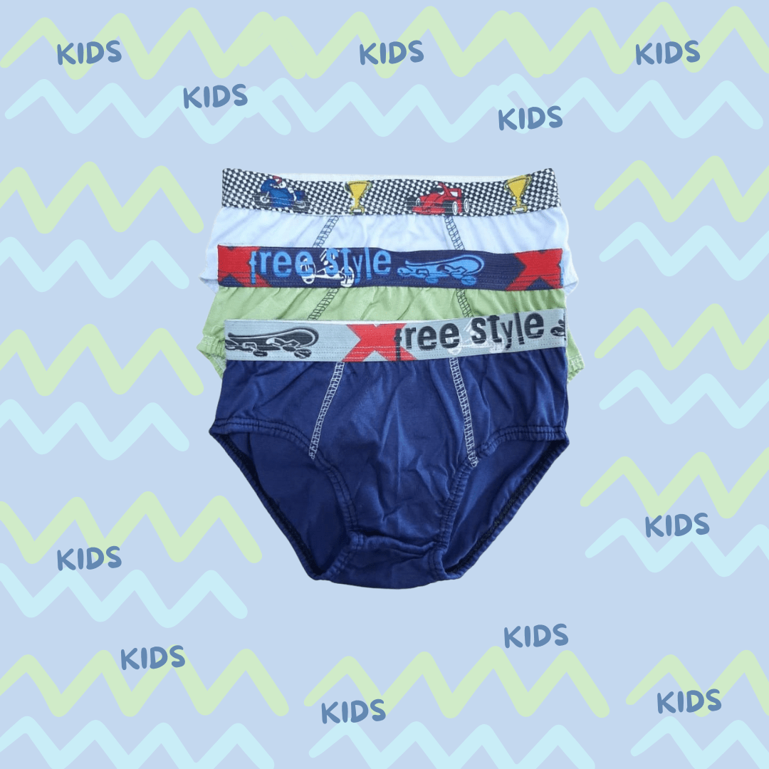 Kit 10 Cuecas Slip Infantil 100% algodão cores sortidas