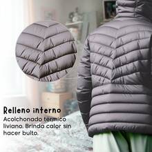 Chamarra Calefactable Acolchonada Para Niños SMILE KIDS – Ligera y Cálida - Gris - Ver 5