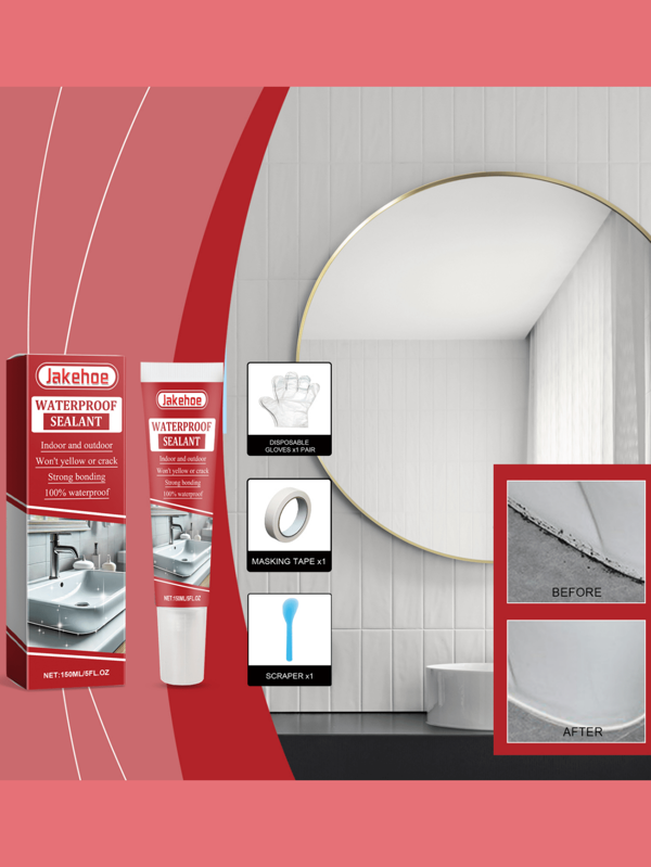 Waterproof Silicone Sealant, Invisible Waterproof Filler Sealant, Multi-Purpose Household Waterproof Glue