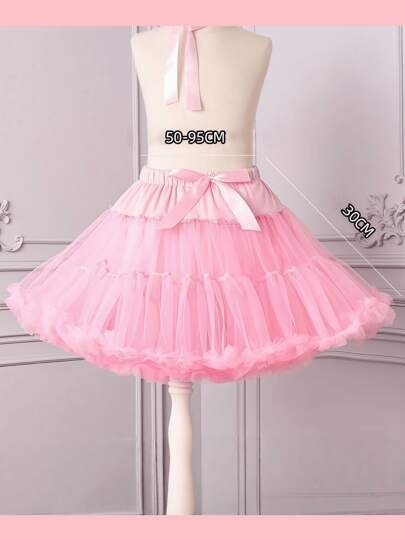 1pc Lolita Petticoat Cotton Candy Cloud Soft Tulle Skirt Underskirt Fluffy Petticoat Skirt