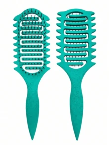卷发梳 – 通风造型梳，具有灵活的刷毛和弯曲设计，适合所有发质，减少拉扯和毛躁
