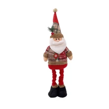 Juego de figuras de peluche - 1 pieza/3 piezas de Papá Noel, Muñeco de Nieve y Reno, con patas ajustables | Decoración festiva adorable para el hogar y fiestas, perfecta para familia, hotel o decoración de escaparate de tienda - Sin necesidad de energía, de vuelta a la escuela Día de San Valentín