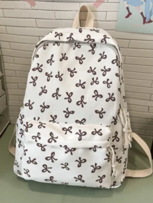 Nueva mochila con estilo lindo de lazo, mochila con estampado de lazo, mochila escolar ligera, mochila de gran capacidad para estudiantes, mochila escolar de estilo fresco y simple para adolescentes niños y niñas, mochila para portátil de 15.6 pulgadas, mochila de viaje - Multicolor - Ver 4