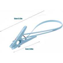 15 pinzas de ropa por paquete, pinzas antideslizantes con cuerda de plástico para tender la ropa. Pinzas de ropa lindas y resistentes, decoración con clip pequeño en 3 colores, 5 piezas de cada uno - Multicolor - Ver 2