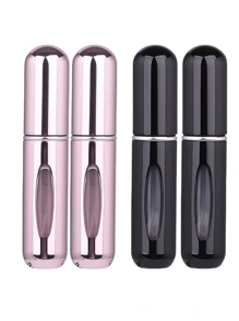 2 pièces Bouteille de parfum rose vif de 5 ml, bouteille de rangement de parfum, bouteille de vaporisateur rechargeable, bouteille de décantation de parfum, petite bouteille réutilisable