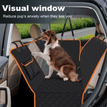 寵物汽車後座坐墊 車上用狗狗墊子寵物專用車墊貓咪防髒墊掛包防水汽車座椅狗狗車用寵物窩中大型犬防水防髒坐車神器 - 黑色 137x147CM - 查看 2