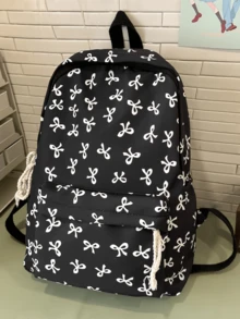 Nueva mochila con estilo lindo de lazo, mochila con estampado de lazo, mochila escolar ligera, mochila de gran capacidad para estudiantes, mochila escolar de estilo fresco y simple para adolescentes niños y niñas, mochila para portátil de 15.6 pulgadas, mochila de viaje - Multicolor - Ver 2