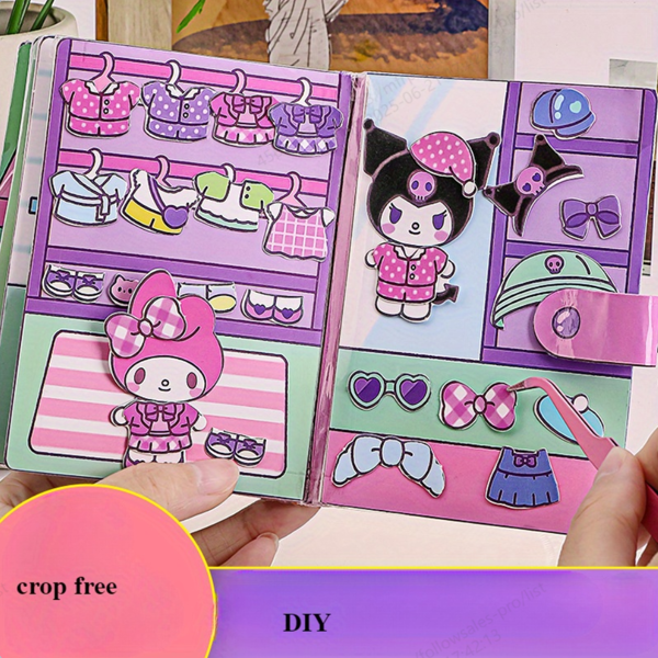 Sanrio Sanrio Scrapbook Kit, DIY Silent Book, Hello Kitty KT Cat Silent Book Making, A5 Book, No Cutting Required, Including Material Pack