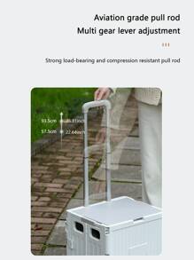 Portable Foldable Shopping Cart, Small Hand Wagon For Outdoor Camping, Picnic, Shopping, Delivery, Lightweight Home Use Pull Cart