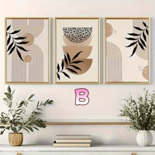 3pcs Medieval Style Modern Hollow Wall Art Bohemian Abstract Geometric Wooden Wall Decor For Bedroom, Living Room, Porch