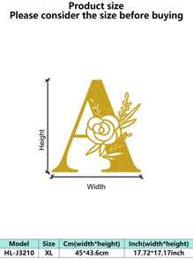 1 件手绘工业铁艺墙饰，带防锈金属切割 - 复古奢华金玫瑰藤蔓金属墙饰，适用于婚礼和高端家居 - 彩色 - 查看 63