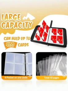 1pc Customizable Personalized Card Album Cover Template, Editable TCG Card Album, Personalized Trading Card Album, DIY Gift, Inspirational Template Suitable For Family And Children