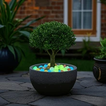 500/200/100/50pcs-Glow In Dark Mini Rocks Luminous Stone Garden Accessories Micro Landscape Fish Tank Decoration Outdoor Patio Lawn Yard Kit Pebble Vase Stuffing Glow In The Dark Garden Pebbles Stones Rocks For Yard And Walkways Decor DIY Decorative Luminous Stones,Potted Plants And Aquarium Decoration ﻿(About 1cm)