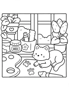 1 Book "Little Cozy: Adult And Teenage Coloring Book", Super Cute And Warm Comfortable Space Design, Help You Relax, Release Emotions, Relieve Anxiety | Ideal Gift For Holidays And Special Occasions - Children's Coloring Book (Markers Not Included By Default) - Multicolor - View 6