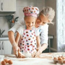 儿童围裙套装 - 4 件绘画和厨师角色扮演围裙，适用于艺术、工艺品、厨房、教室、派对或服装装扮 - 彩色 - 查看 4