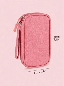 1 件数码配件收纳袋，通用旅行电子产品线缆整理袋，适用于手机、数据线、硬币、珠宝、分类存储、移动电源、鼠标、充电器、硬盘盒、保护套、耳机袋充电器盒移动电源手机充电器