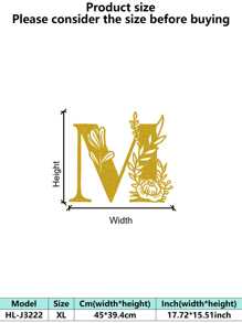 1 件手绘工业铁艺墙饰，带防锈金属切割 - 复古奢华金玫瑰藤蔓金属墙饰，适用于婚礼和高端家居 - 彩色 - 查看 70