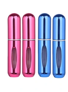 2 pièces Bouteille de parfum rose vif de 5 ml, bouteille de rangement de parfum, bouteille de vaporisateur rechargeable, bouteille de décantation de parfum, petite bouteille réutilisable