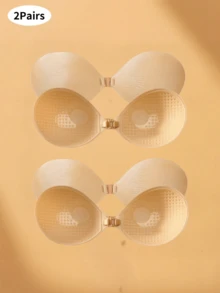 2/1 对聚拢粘性胸罩，可重复使用无肩带前扣隐形乳贴，女士内衣和内衣配饰 - 彩色 - 查看 26