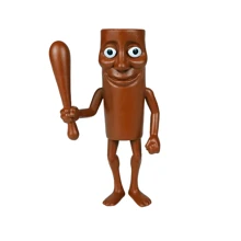 8PCS Tung Tung Tung Sahur pluș lemn tijă oameni figurine amuzante, potrivite pentru mașina/tortul/decorul biroului, cadouri de petrecere, colecție de casă și decorare birou