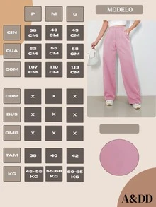 MO WOMEN'S FASHION - 3271, WOMEN'S TAILORED PANTS, HIGH WAIST, PANTALON, ELEGANT, CASUAL, EVERYDAY, WORK, SUPER CASUAL. - Hồng - Xem 5