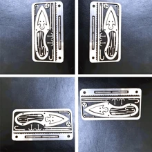 PSKOOK 1 pieza Herramienta multifuncional de supervivencia al aire libre de acero inoxidable, modelo de equipo de pesca y anzuelo (para camping) - plateado