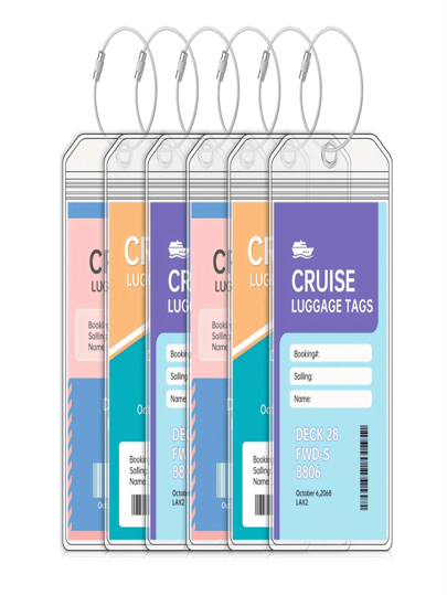 Luggage Tag For Cruise Ship Essentials, Cruise Luggage Tag Holder, Clear Cruise Luggage Tags For All Cruise Lines Travel Essentials ,For Travel Backpack Luggage Suitcase Travel Gear ,Back To School Workout School Supplies, Holiday Camping Holiday Essentials, Vacation Accessories Suitcase Tag Bag For School School Accessories School Stuffsuitcase Accessories