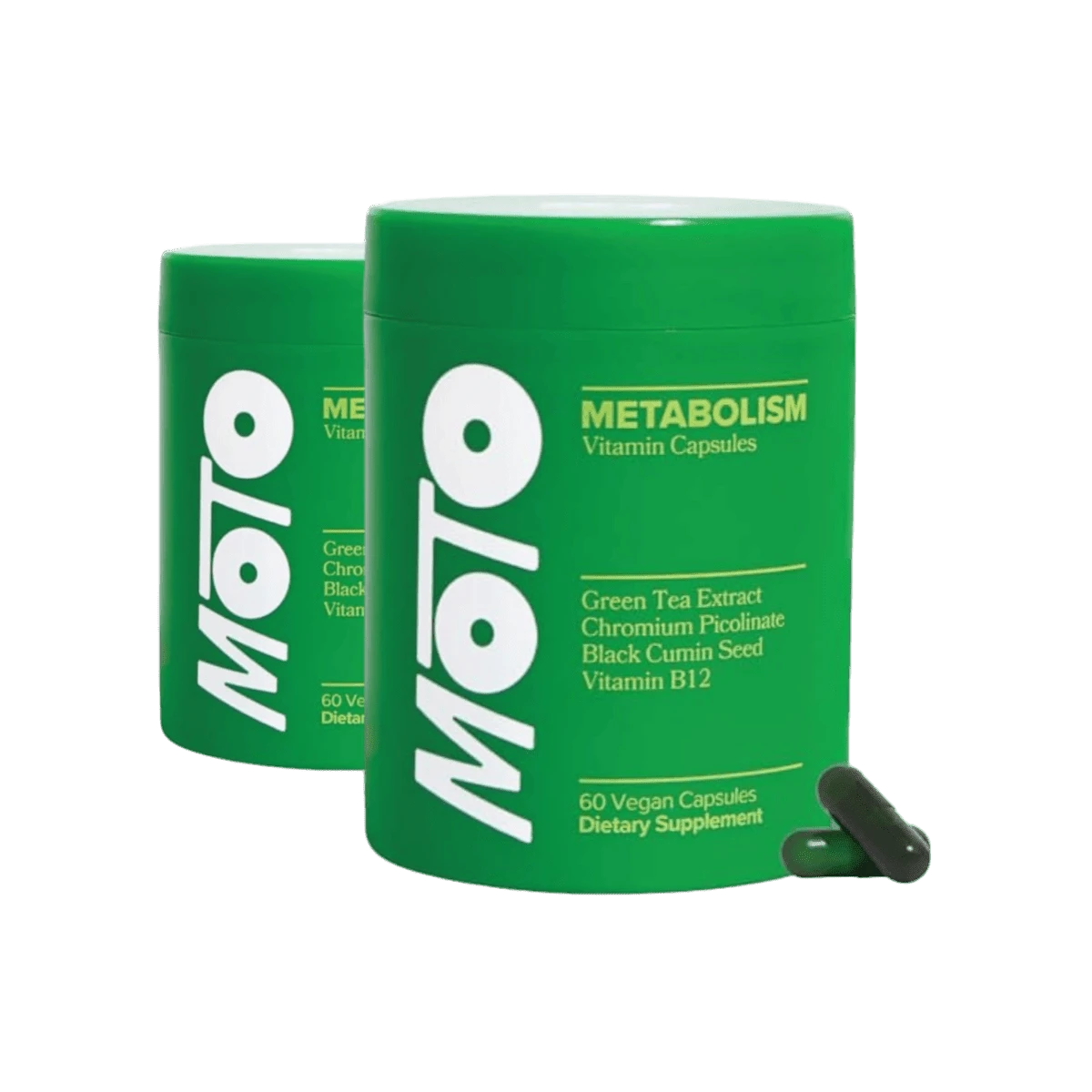 Moto Women's Metabolism Support – Thermogenic Vegan Capsules With Green Tea, B12 & Chromium – Boost Energy, Control Cravings & Support Hormonal Balance – 30-Day Supply By O Positiv (Pack Of 2) - 2 chai - Xem 1