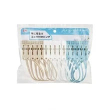 15 pinzas de ropa por paquete, pinzas antideslizantes con cuerda de plástico para tender la ropa. Pinzas de ropa lindas y resistentes, decoración con clip pequeño en 3 colores, 5 piezas de cada uno - Multicolor - Ver 1