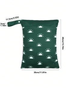 حقيبة أدوات تجميل قابلة للغسل وإعادة الاستخدام للسفر والشاطئ والمسبح وضع الملابس الرياضية المتسخة والبدل السباحة والمستحضرات (1 قطعة)