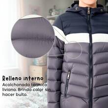 Chaqueta Para Niños Con Capucha Acolchonada, Ultraligera y Comoda SMILE KIDS - Gris - Ver 4