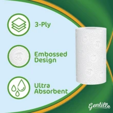 18 Kitchen Rolls & 54 Toilet Rolls Gentille Giant 3 Ply Bundle Pack Thickness Paper Towel-Extra Strong, Absorbent, Tough, Durable Kitchen Rolls & Toilet Rolls - Multipurpose Wipes - 預設 - 查看 6