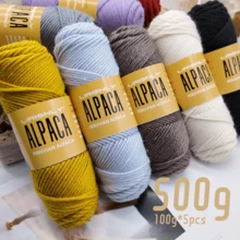 LIRISNLY 500g Soft & Warm Alpaca Blend Wool Yarn - Medium Thickness For 4-5Mm Knitting Needles, Perfect For Sweaters, Jackets, Vests, Shawls, Scarves, Hats - 100g Per Piece, 95% Alpaca, 5% Acrylic - Multicolor-500g - View 4
