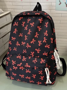 Nueva mochila con estilo lindo de lazo, mochila con estampado de lazo, mochila escolar ligera, mochila de gran capacidad para estudiantes, mochila escolar de estilo fresco y simple para adolescentes niños y niñas, mochila para portátil de 15.6 pulgadas, mochila de viaje - Multicolor - Ver 5
