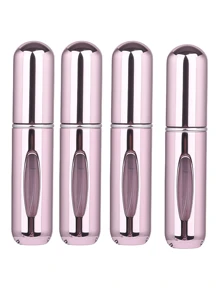 2 pièces Bouteille de parfum rose vif de 5 ml, bouteille de rangement de parfum, bouteille de vaporisateur rechargeable, bouteille de décantation de parfum, petite bouteille réutilisable
