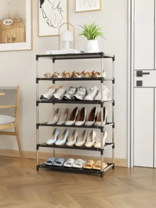 1 suport pentru pantofi multistrat, ușor de instalat, potrivit pentru depozitarea prafului în sufragerie și intrare, design ranforsat multistrat, cadou de sărbători, cadou - Multicolor - Vizualizare 10