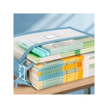 ​Waterproof A4 Mesh File Organizer Bag - Zippered Document Pouch With Label Pocket For Office, School, Travel​ - màu xanh lá - Xem 4