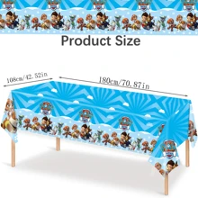 Paw Patrol 1 pieza Suministros para fiesta de "Woof", Mantel del equipo de patrulla de perros, Mantel desechable, Tirar después de usar, No necesita limpiar, Mantel perezoso. Manteles con dibujos animados, Fiestas festivas, Manteles con temática de perros para agregar ambiente (Estilos aleatorios)