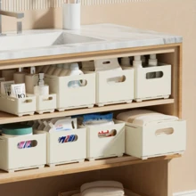 Retractable Organizer Basket With Drawer And Handle Multipurpose For Bathroom Kitchen Table And Cabinet 48 X 20 X 15cm - Multicolor - View 3