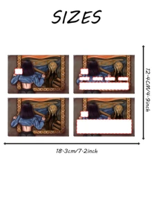 1 件创意银行卡贴纸，个性化 PVC 防指纹超薄耐用防刮隐私卡贴纸，适用于 DIY 时尚装饰，保护银行卡、交通卡、校园卡、学习用品和返校用品