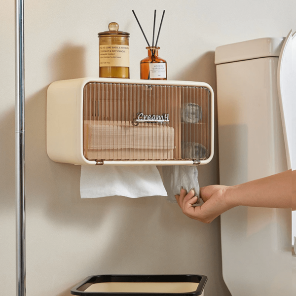 Suporte De Papel Higiênico Plástico Montado Na Parede Banheiro Rack De Armazenamento À Prova Da água