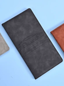 High-Quality Faux Leather Car Document Holder - Fashionable Unisex Storage Pouch - Storage For Insurance, Registration, And Manuals - Fits In Glove Box, Compact And Portable, Ideal Gift For Girlfriend, Sunny Travelers, Cool People, Perfect For Christmas, Valentine's Day, Stocking Stuffer, Personalized Gift, And Christmas Present - Multicolor - View 13