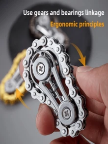 1pc Zinc Alloy Chain - Metal Bicycle Chain Design, Adult Stress Relief Toy