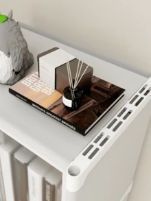 1pc Portable Multifunctional Cube Storage Cabinet With Cover, Free-Standing Organizer For Bedroom, Living Room, Kitchen, Office - Suitable For Home Decor, Valentine's Day Gift - Multicolor - View 4